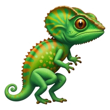 A chameleon with a shirt that says CELANS sticker