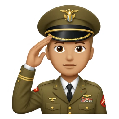 U.S. Marine saluting sticker