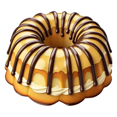 vanilla bundt cake with chocolate frosting  sticker