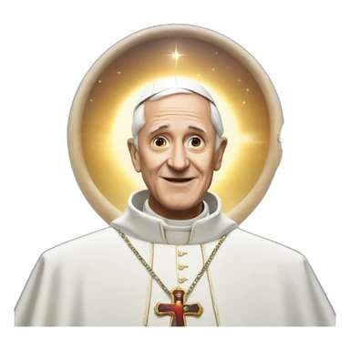 Pope announcing aliens sticker