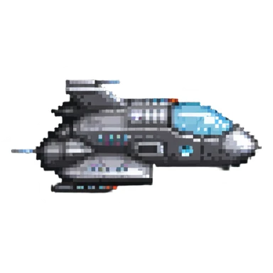 retro spaceship, side view sticker