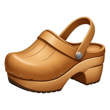 simple wooden traditional minimal clog  sticker
