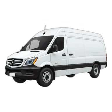 a sprinter van with a sprinter van on its head sticker