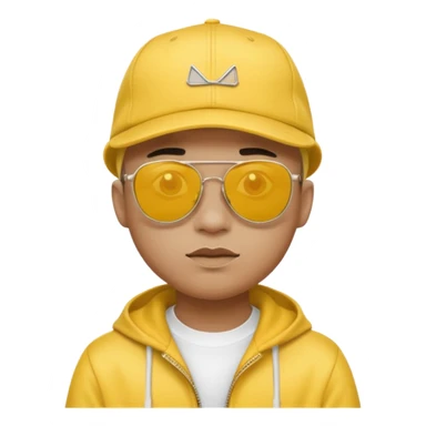 yellow rapper cap sticker