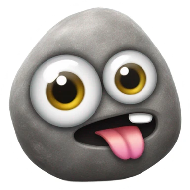 pet rock with googly eyes sticker