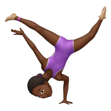 black girl doing a gymnastics backflip sticker
