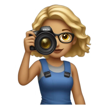 Female photographer light skinned sticker