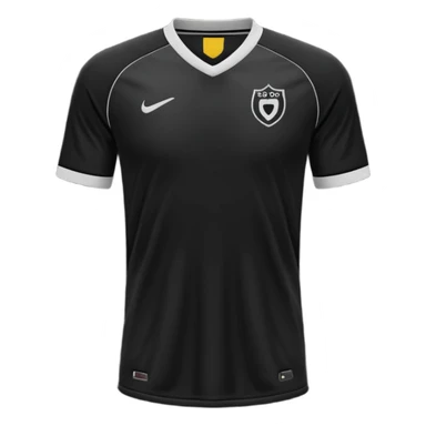 solid black plain soccer jersey sticker