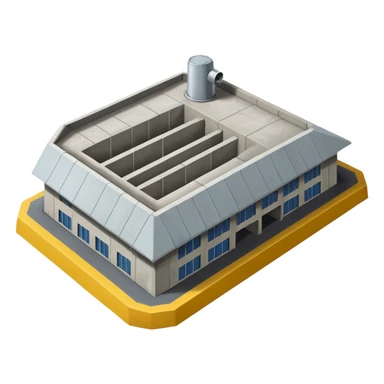 NATO military hangar isometry view sticker