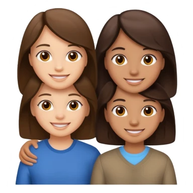 Two girls one boy brunnete  sticker