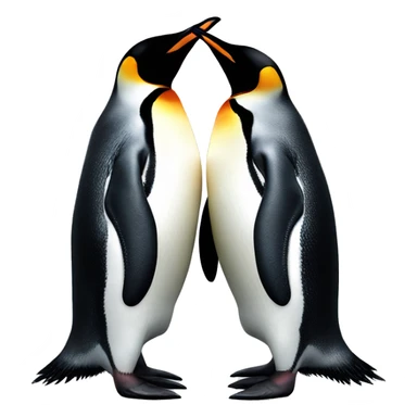 2 penguins kissing sticker