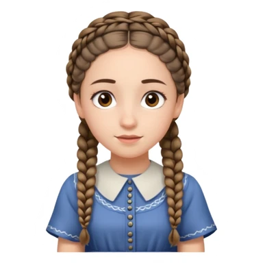 young modest jewish girl braids no headband sticker