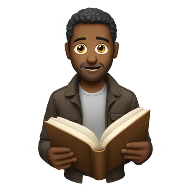 Man reading a book  sticker