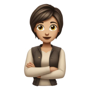 brunette pixie cut rapunzel  sticker