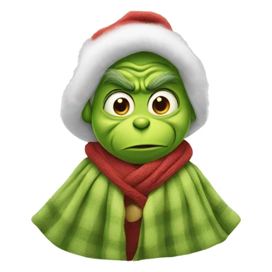 Grinch with a blanket sticker