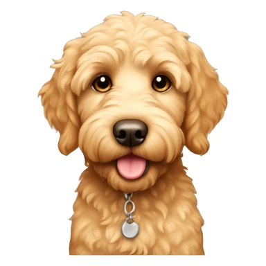 Cute golden labradoodle  sticker