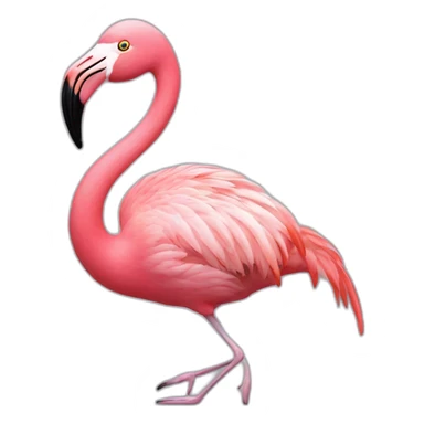 flamingo sells shrimps  sticker