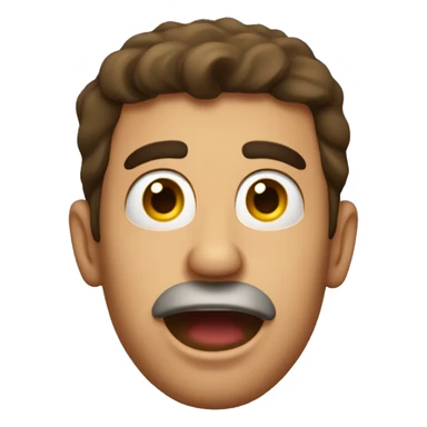 Spanish man have a surprised  sticker