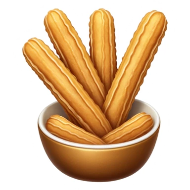 crispy golden churros, delicious, sugar dusted, appetizing sticker