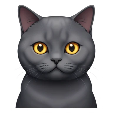 All Black british shorthair cat sticker