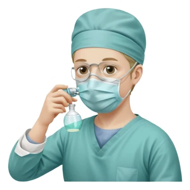 A victorian surgeon using chloroform as an anaesthetic on a patient during an operation sticker