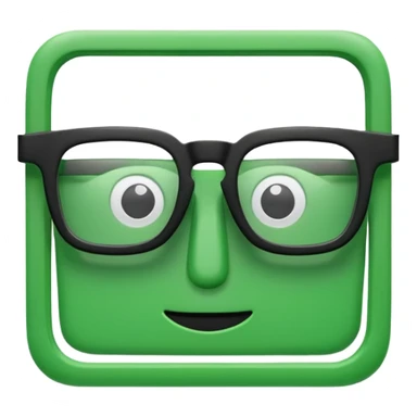 Green Square Spects. only spects. sticker