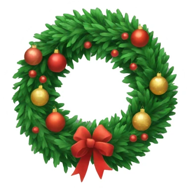 Festive Christmas wreath sticker