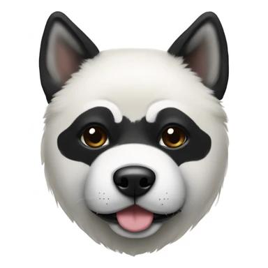 “Black and white American Akita with a black fur mask around the eyes.” sticker