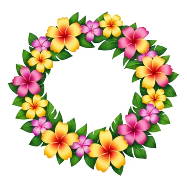 Beautiful Hawaiian flower lei sticker