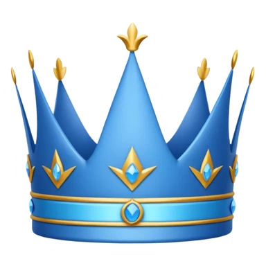 Blue party crown hat—plain with no jewels or embellishments sticker