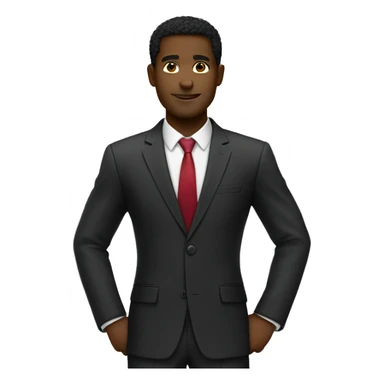 Black guy business suit smart sticker