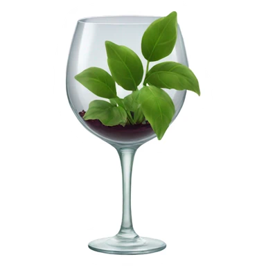 Plants in a wine glass sticker