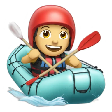 White water rafting sticker