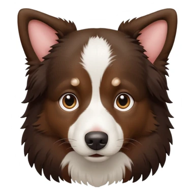 Border collie de cuerpo café oscuro y pecho blanco  sticker