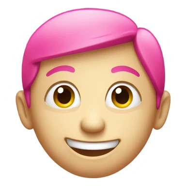 Pink happy face  sticker