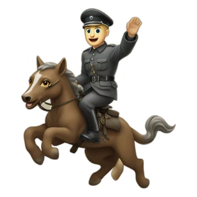 hilter sur son dauphin sticker
