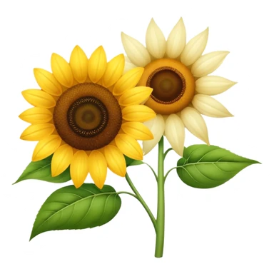 vanilla flower and sunflower sticker