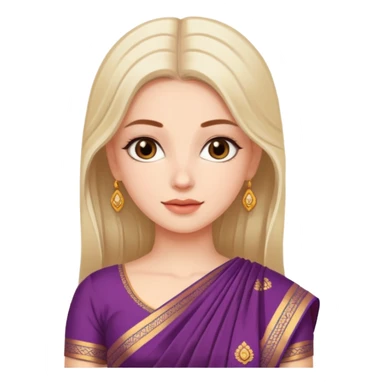 White beautiful girl in saree sticker