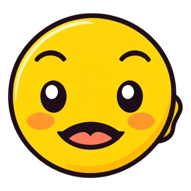 Yellow emoji with one squinting eye  sticker