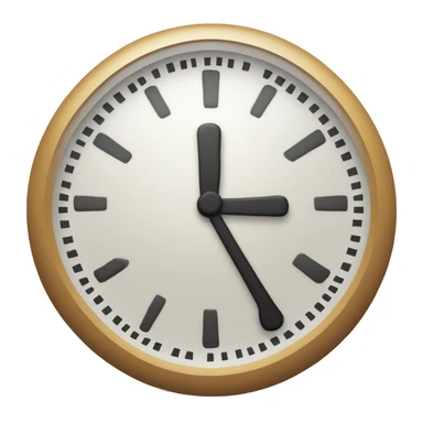 a circular clock with a checkmark inside sticker