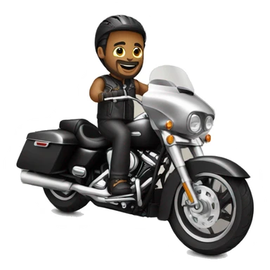 Biker on a Harley Davidson sticker