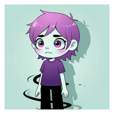 pastel horror profile picture, cute, expressive, minimal, black color palette, variation 3 sticker