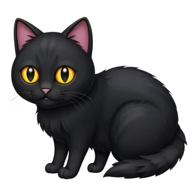 black cat's feet sticker