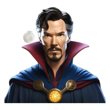 Doctor Strange, casting a spell in hyper-realistic style sticker