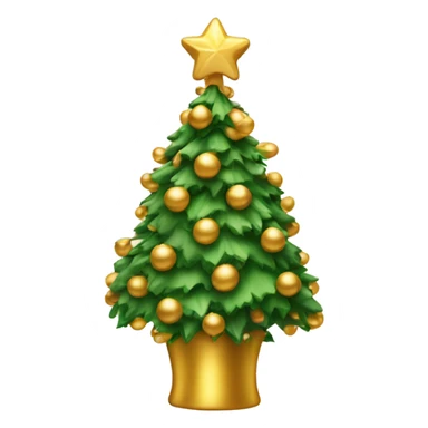 Weihnachtsbaum mit goldenen Kugeln sticker
