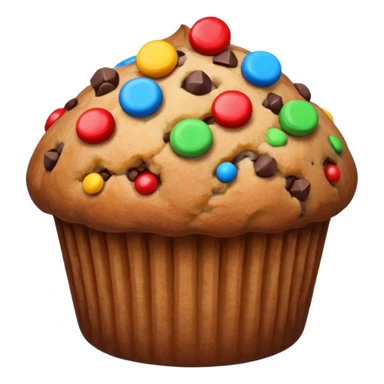muffin with candy sticker