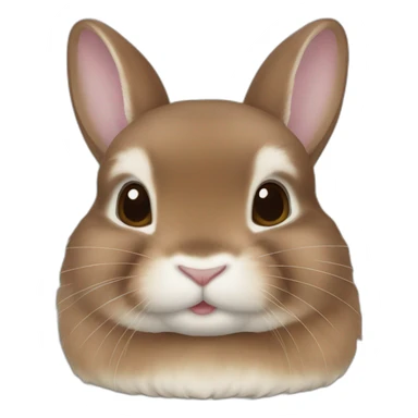 Brown netherland dwarf rabbit sticker