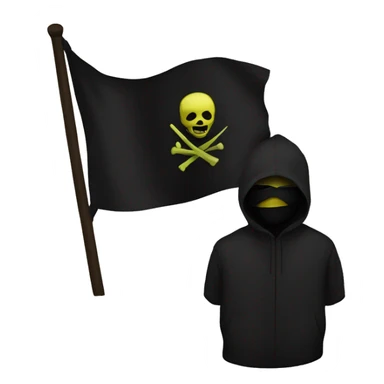 anarchist with a black flag sticker