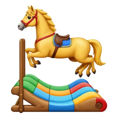 horse showjump without a horse going over it sticker