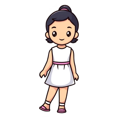 teen girl in a blue dress sticker